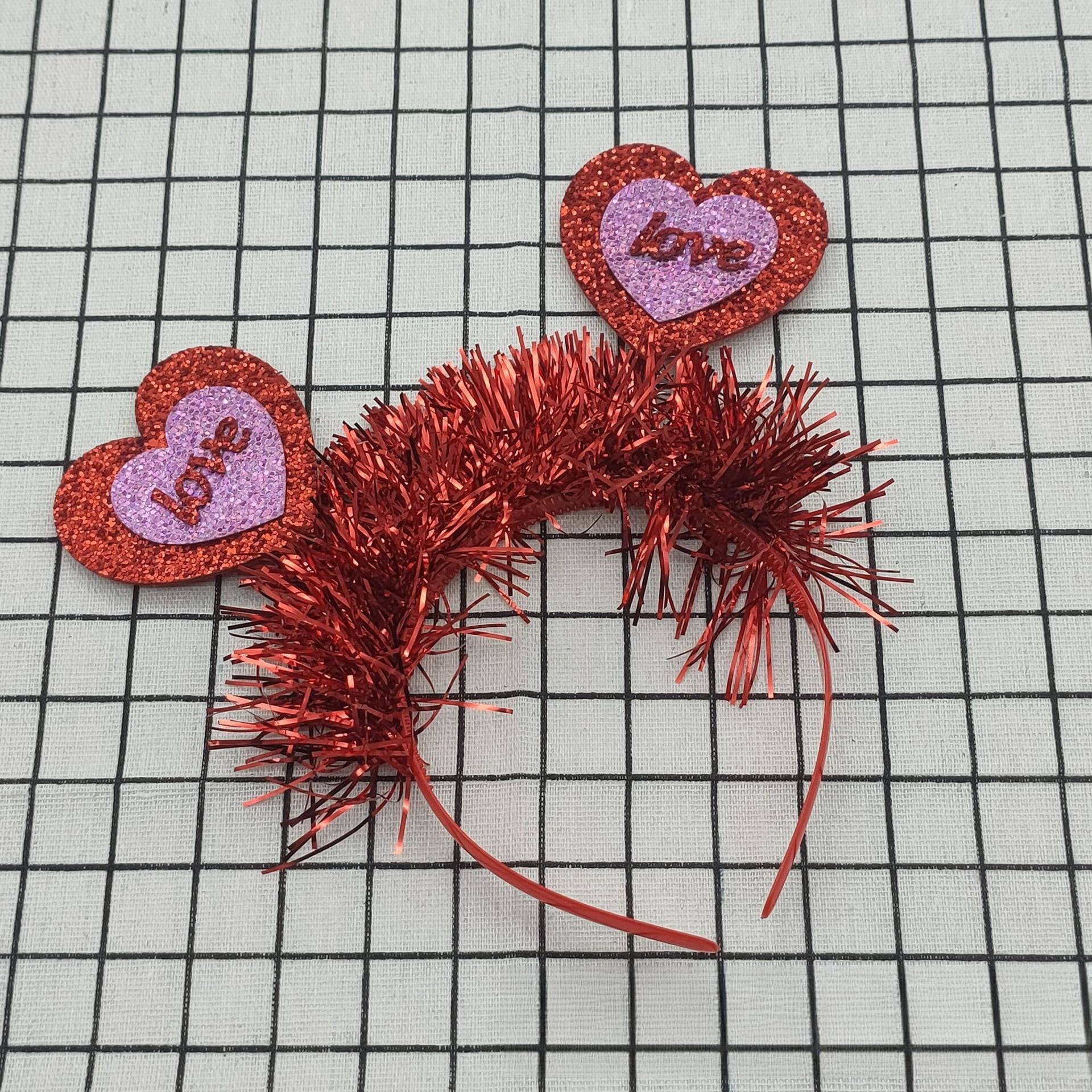Wholesale New love valentine's day hairband creative sequins dance valentine's day hair accessories bachelor party photo decoration headband