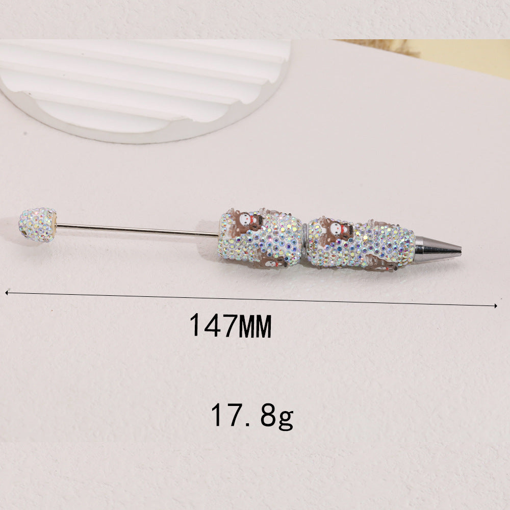 Wholesale  5pcs  Full Diamond Heavy Industry Soft y Fancy Beadable Pens