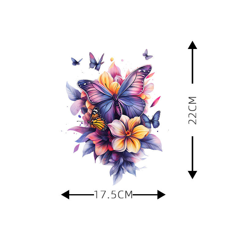 Wholesale 10pcs Colorful Flower Butterfly UV DTF Ready to Press Transfers Wraps