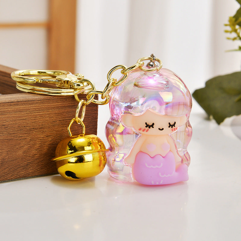 Wholesale Acrylic mermaid claw machine car keychain