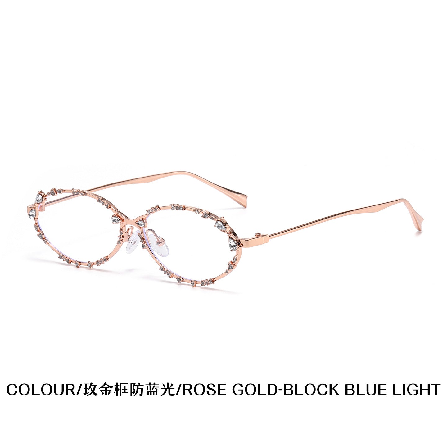 Wholesale Diamond studded anti blue light sunglasses