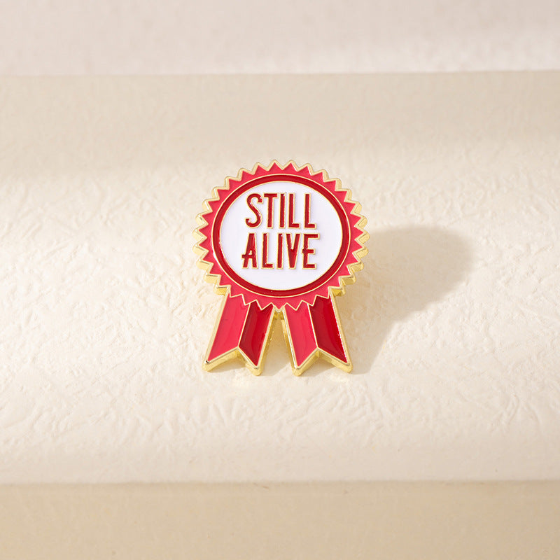 Wholesale Colorful Alloy Enamel Letter Badge Brooch