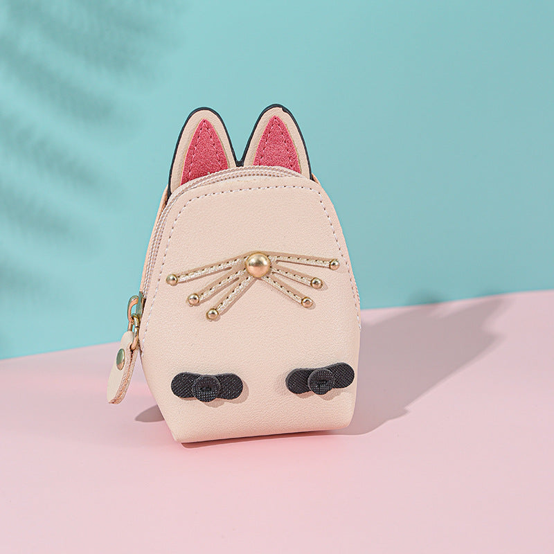 Wholesale PU Cartoon Cat Coin Purse Keychain