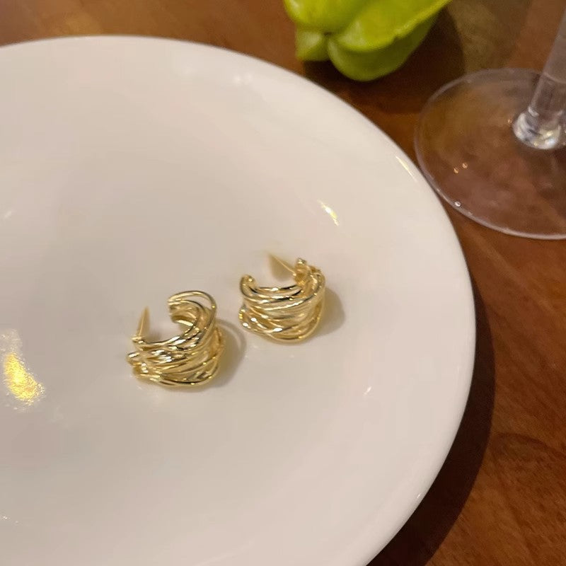 Wholesale Wrapped C-shaped fashionable earrings