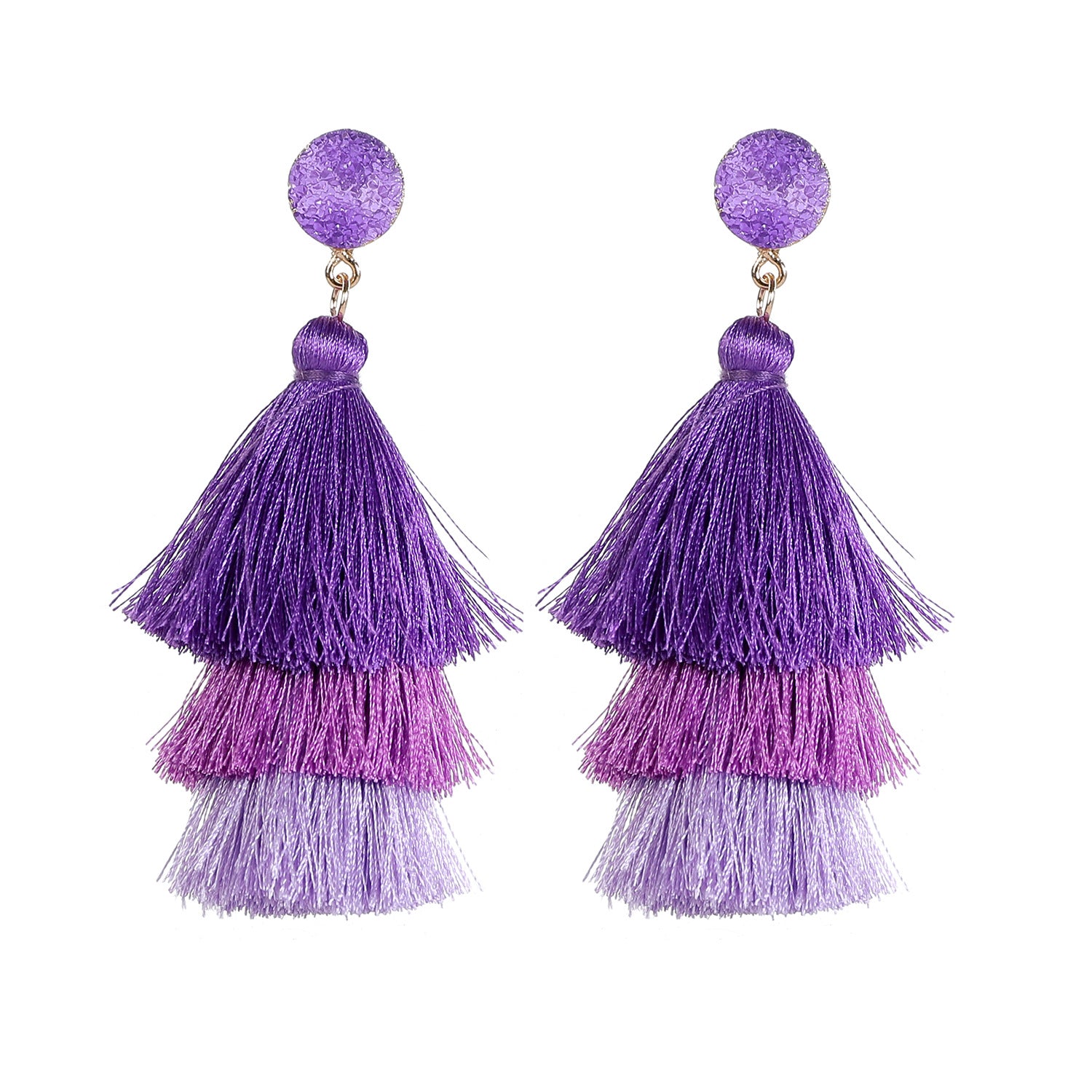 Wholesale Christmas Tassel Bell Long Earrings Hand Woven Alloy Women Jewelry Accessory Gift Boutique