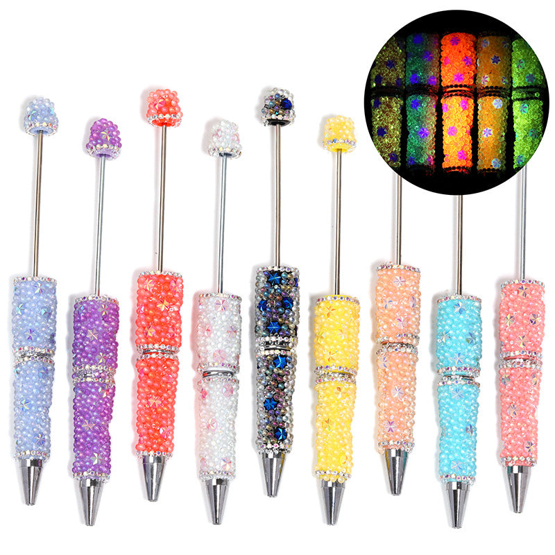 Wholesale 5pcs/pack  Colored glow-in-the-dark Beadable Pens