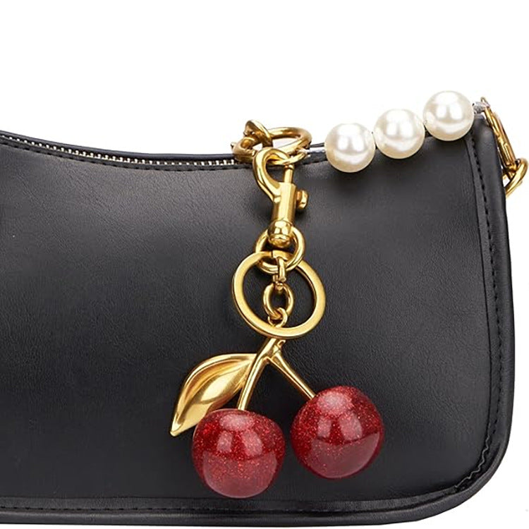 Wholesale Crystal Cherry Keychain Bag Pendant