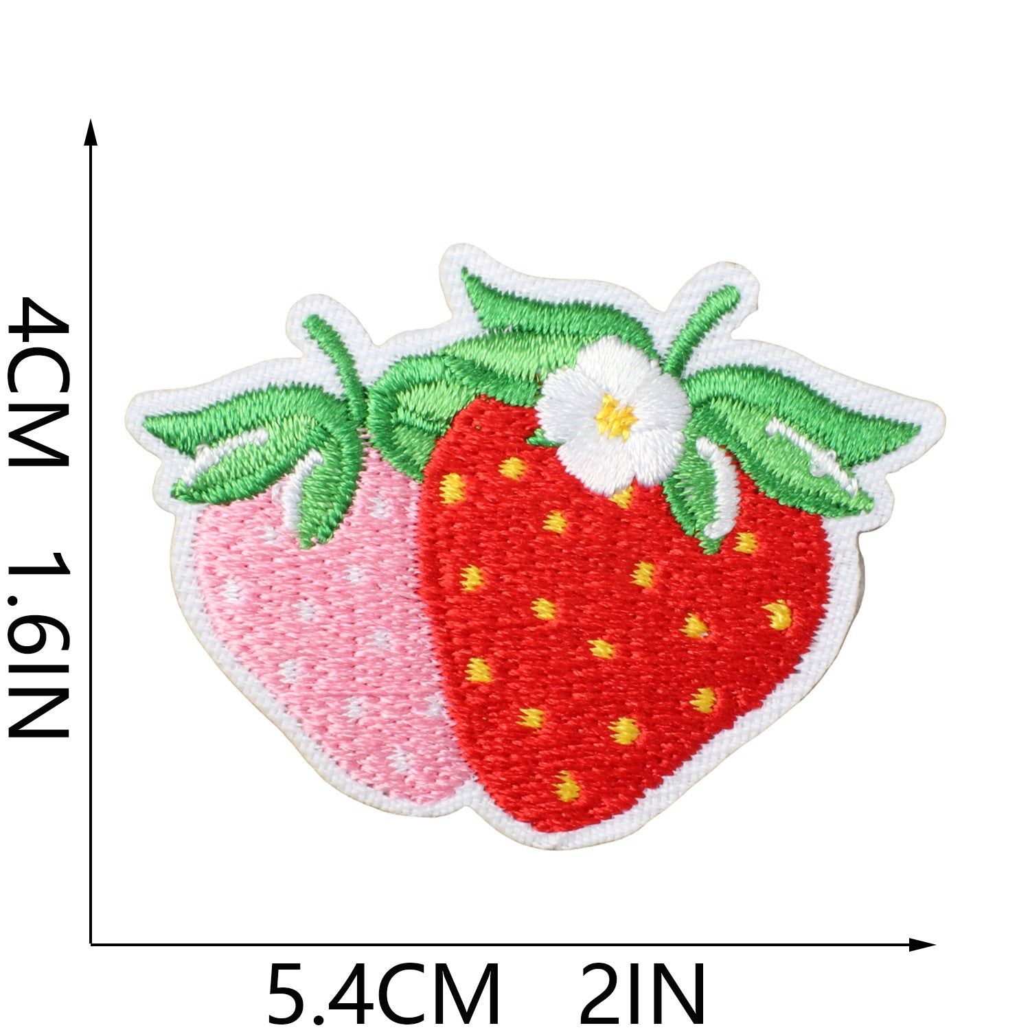 Wholesale Cream Strawberry Iron On Embroidery Patch For Kids Clothing Cute Fruit Applique Decorative Sew On DIY Craft Gift And Boutique Resale