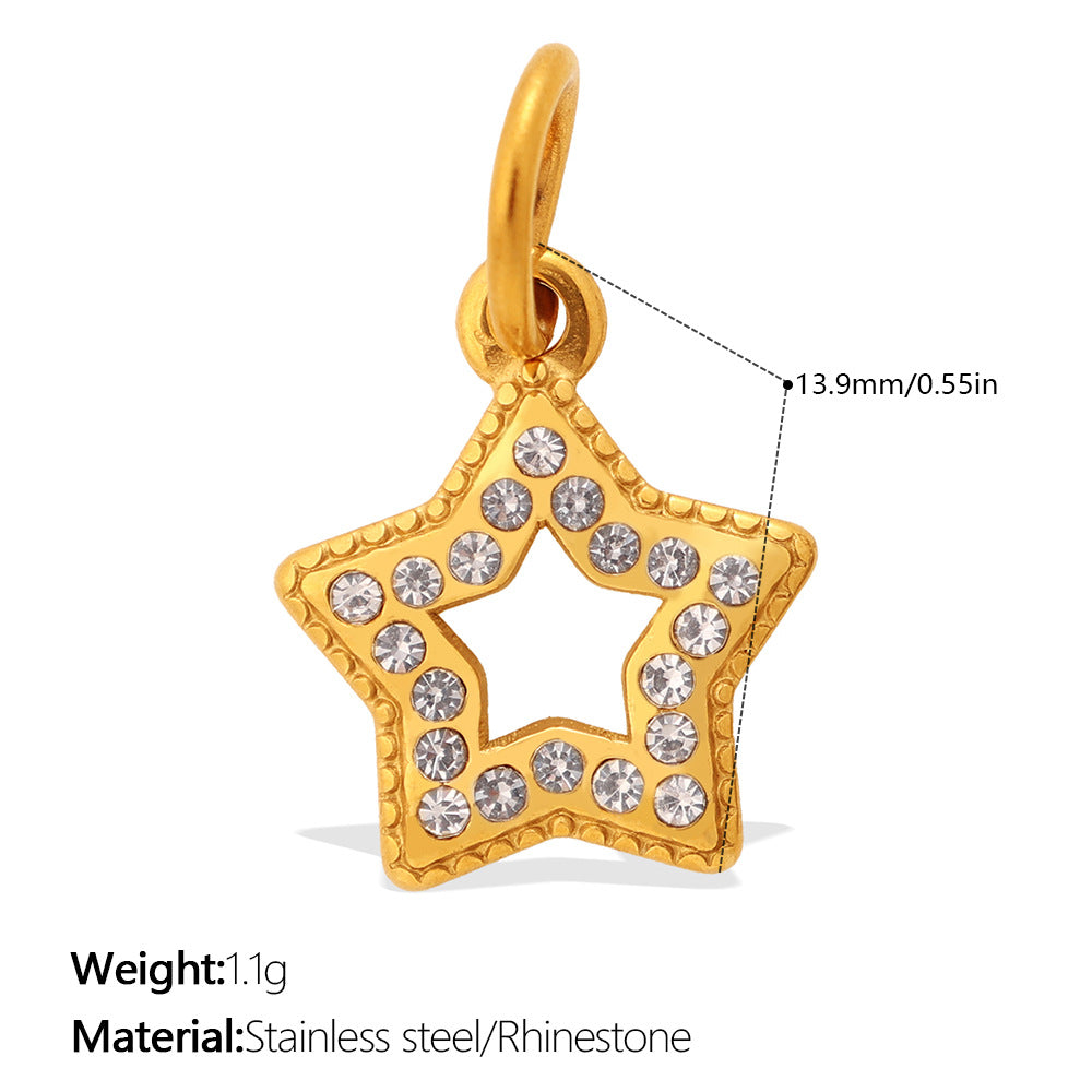 Wholesale Star Moon Angel Diamond Set Necklace Pendant Accessories