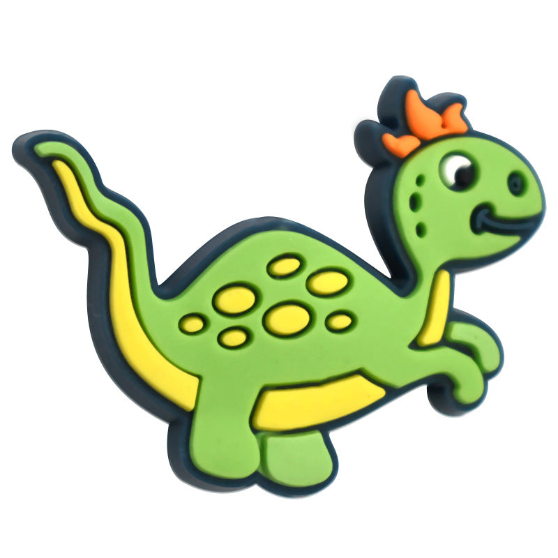 Wholesale 100pcs Cute Dinosaur Series PVC Soft Glue Thick Patch Beads