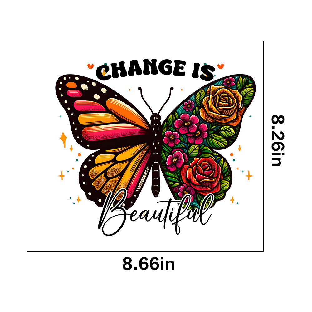 Wholesale 10pcs  color butterfly printing hot stamping  UV DTF Ready to Press Transfers Wraps