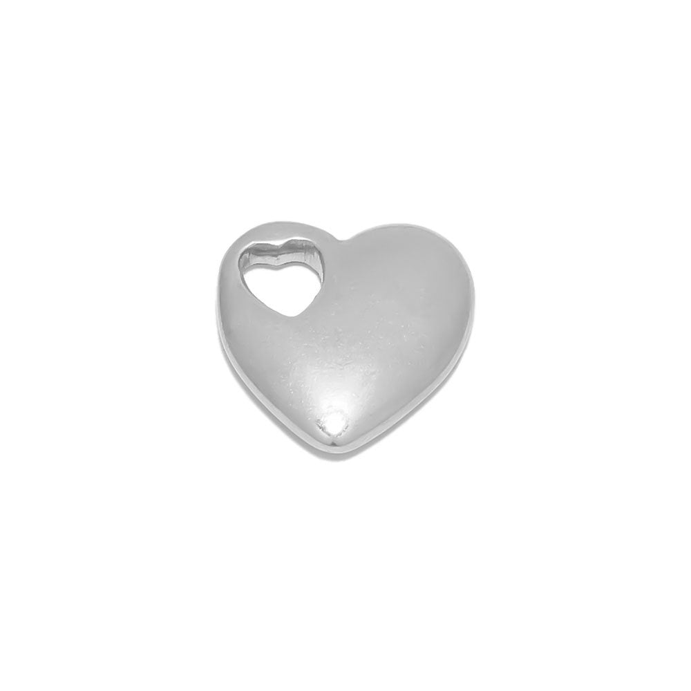 Wholesale 5PCS/PACK Stainless Steel Three-dimensional Peach Heart Small Pendant DIY Jewelry Pendant