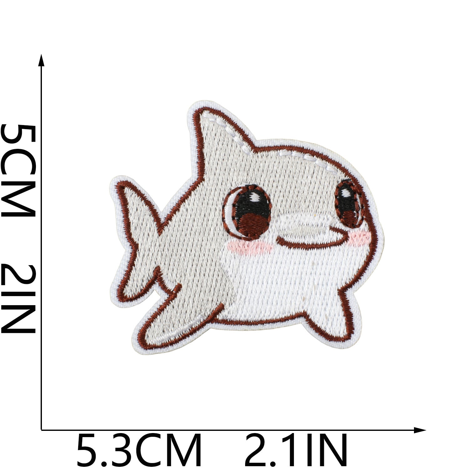 Wholesale Trendy Ocean Party Embroidered Patches For Kids Clothing Cartoon Shark Dolphin Fashion Accessory