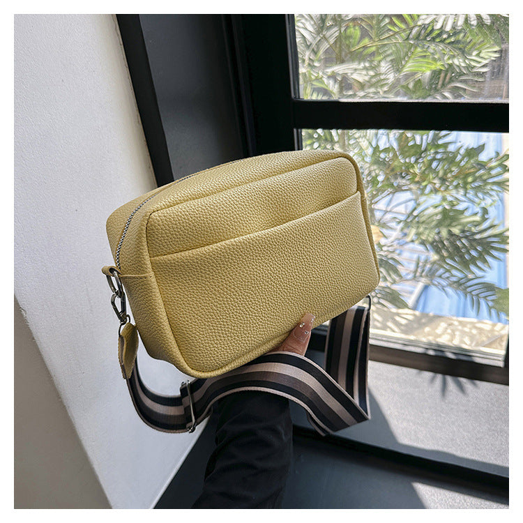 Wholesale PU Broadband Shoulder Bag Messenger Small Square Bag
