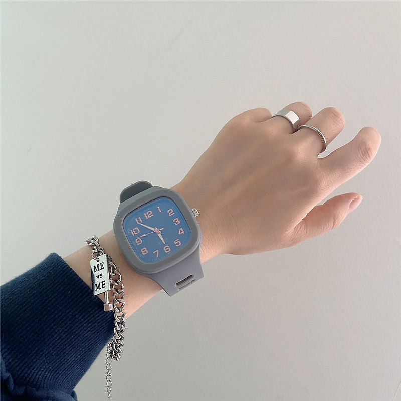 Wholesale Square Quartz Watch Simple Plastic Electric Watch