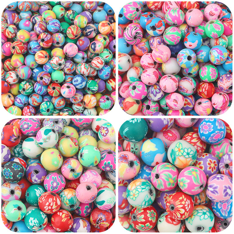 Wholesale 20pcs Round Colored Soft Clay Beads