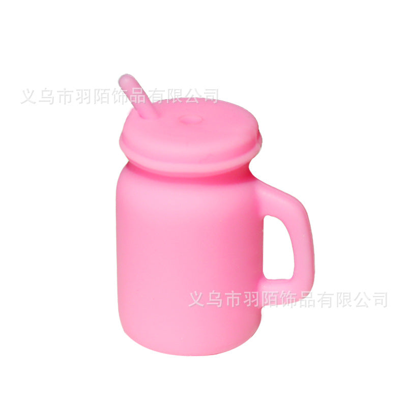 Wholesale 10PCS Water Cup Solid Color Silicone Beads