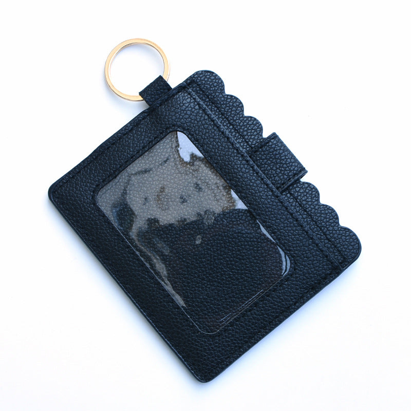 Wholesale Colored PU Leather Bank Card Bag, Fashionable and Creative Student Bus Card Holder Clip