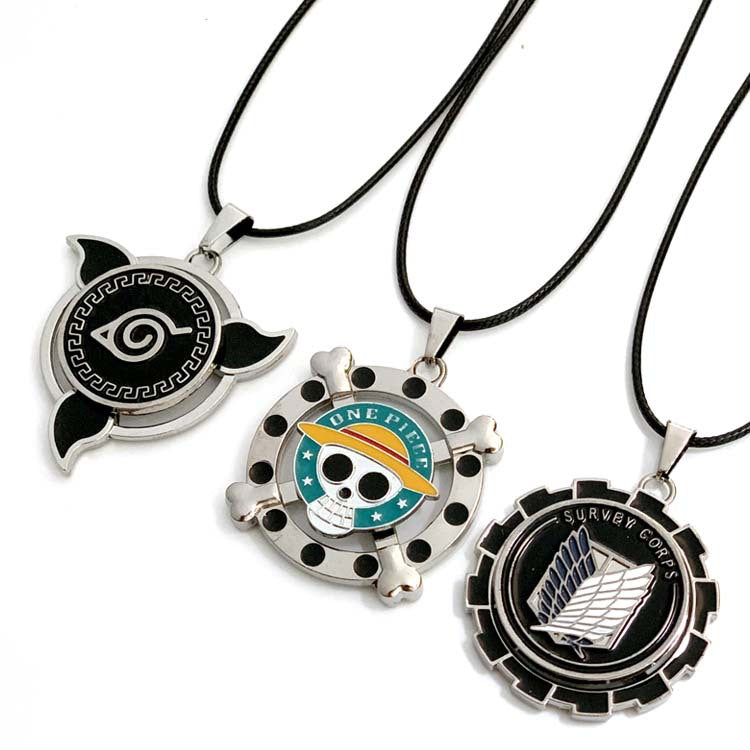 Wholesale Chain Skull Logo Rotatable Alloy Keychain