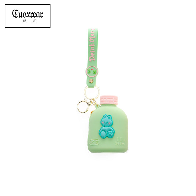 Wholesale Kettle Shape Mini Coin Purse Silica gel Keychain