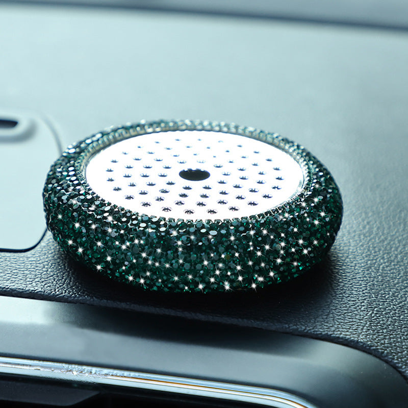 Wholesale Baby's Breath Car Ornament Base Diamond-encrusted Metal Aromatherapy Box