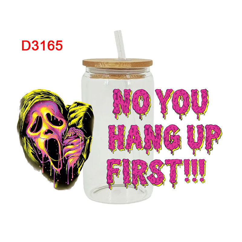 Wholesale Skeleton Ghost Halloween 16oz Cup UV DTF Wraps
