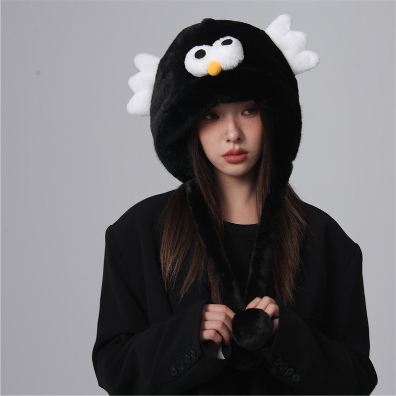 Wholesale Autumn Winter Cute Bird Eyes Plush Hat