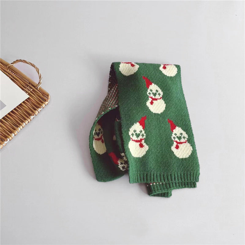 Wholesale Autumn and Winter Children's Christmas Knitted Scarf