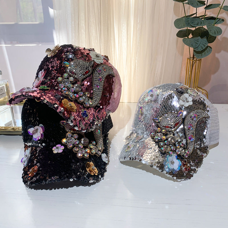 Wholesale Rhinestone Sequin Baseball Cap