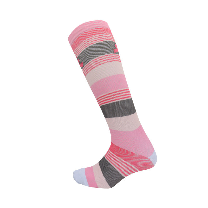 Wholesale Valentine's Day ribbon jacquard calf women's socks compression stockings sports running yoga pressure socks