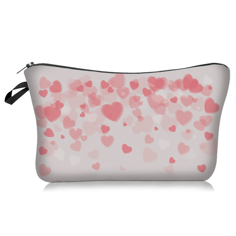 Wholesale Valentine's Day Love Series Cosmetic Bag Hand Storage Toiletries Bag