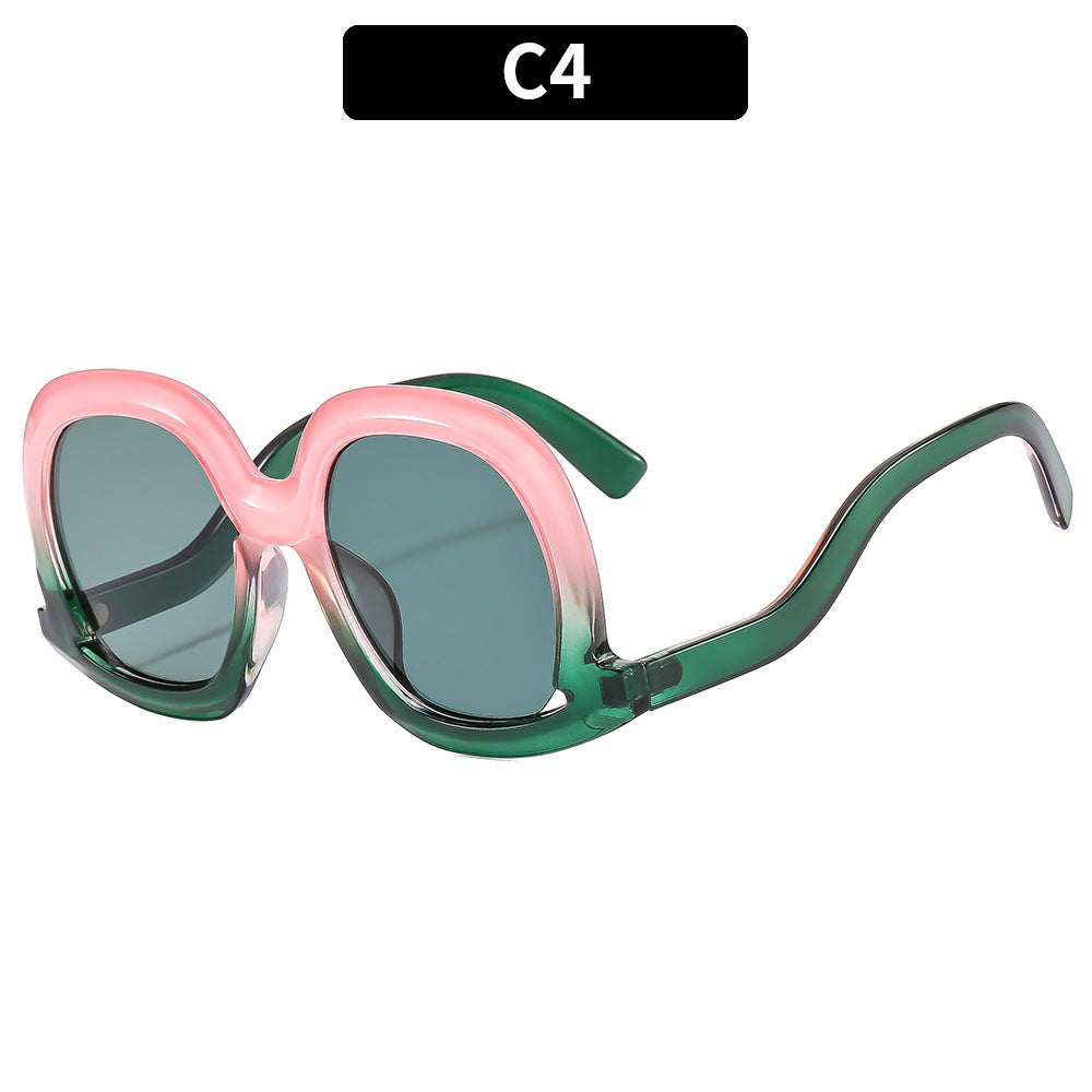 Wholesale 2023 PC Large Frame Irregular Frame Sunglasses