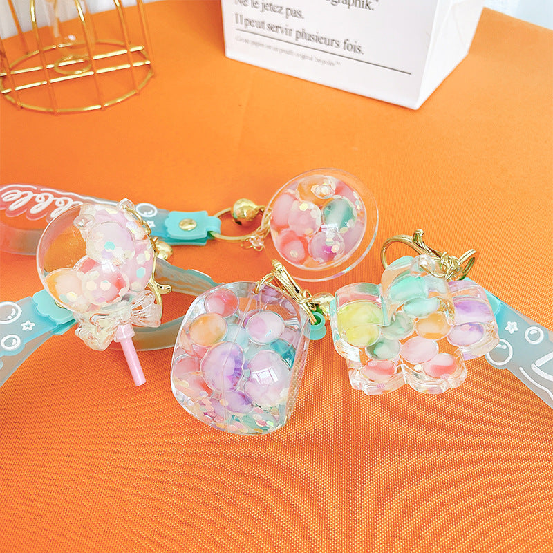 Wholesale Bubble Beads Acrylic Keychains