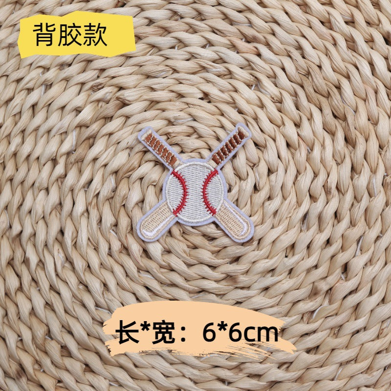 Wholesale 10pcs Team helmet baseball embroidery English square letters DIY Patches