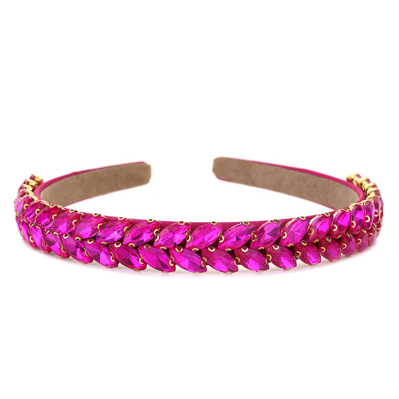 Wholesale Full Diamond Baroque Fabric Diamond Headband Wholesale