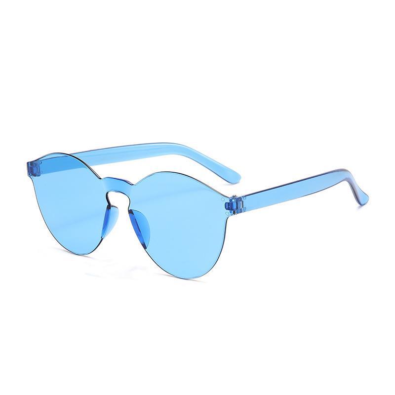 Wholesale Rimless Fashionable Candy Color Versatile Sunglasses