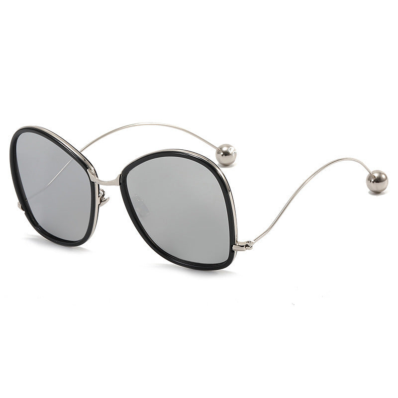 Gafas de sol curvas de metal de metal al por mayor