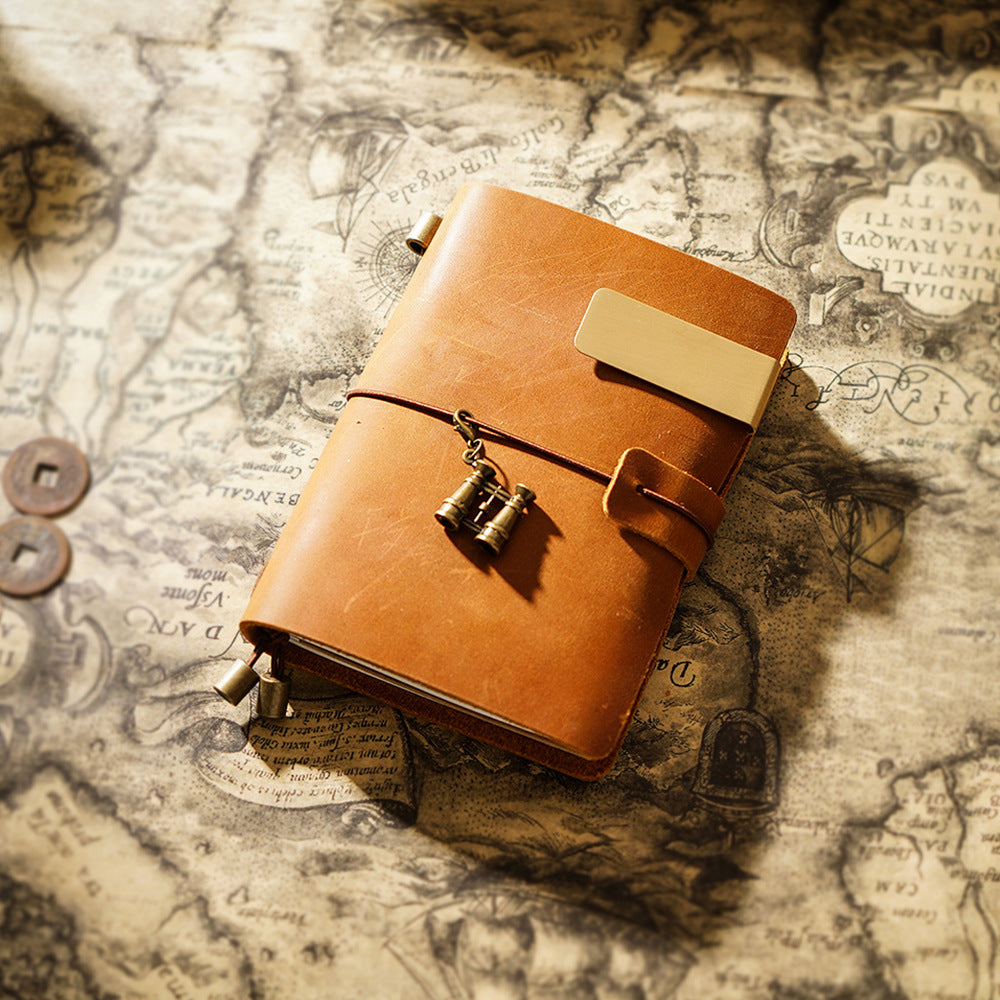 Wholesale Travel Notebooks Handmade Loose Leaf Cowhide Diary Books