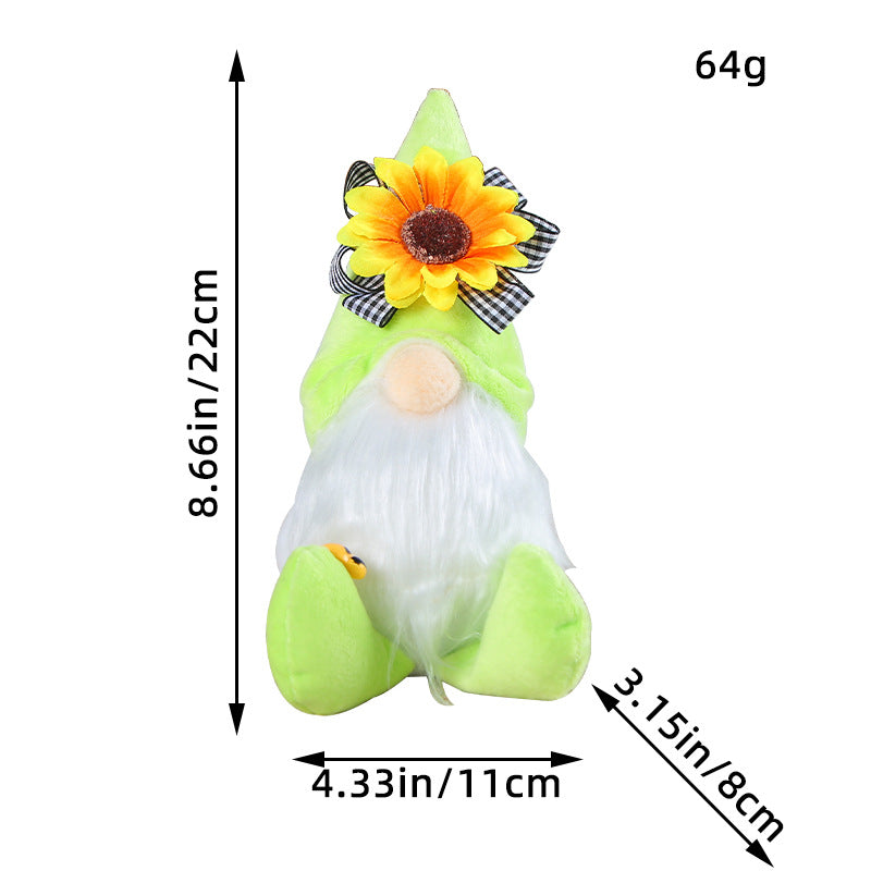Wholesale Faceless Doll Dwarf Cute Sunflower Bee Gnome Ornaments