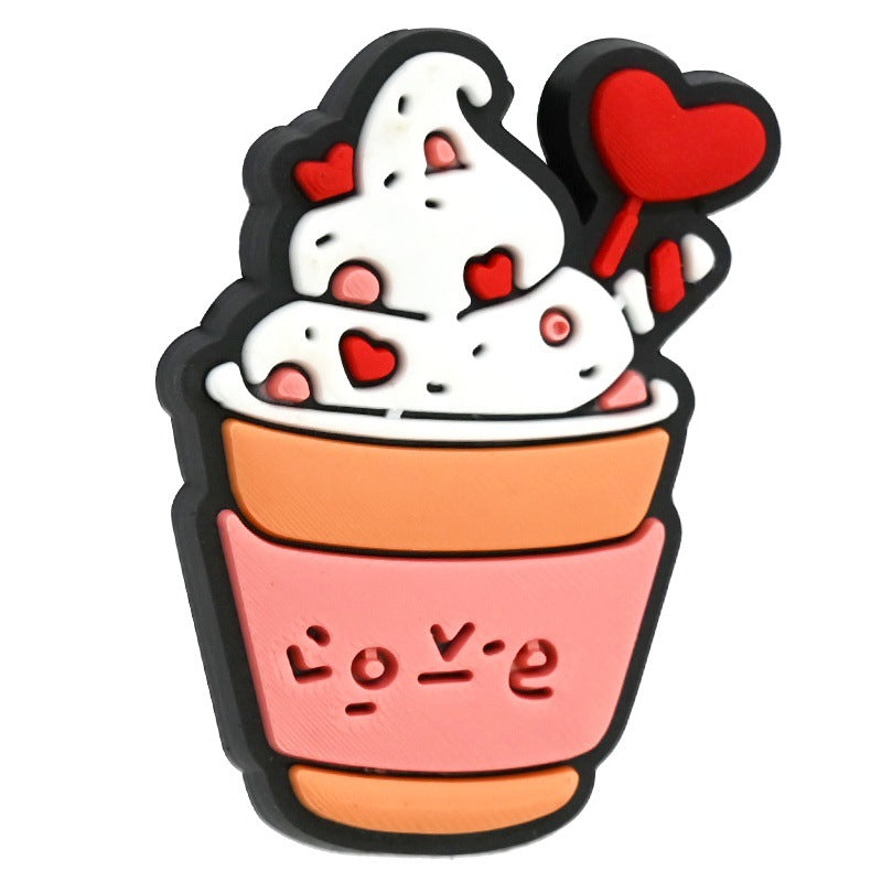 Wholesale  Random 100pcs/pack Valentine' s Day Beaded Series  Focal Beads