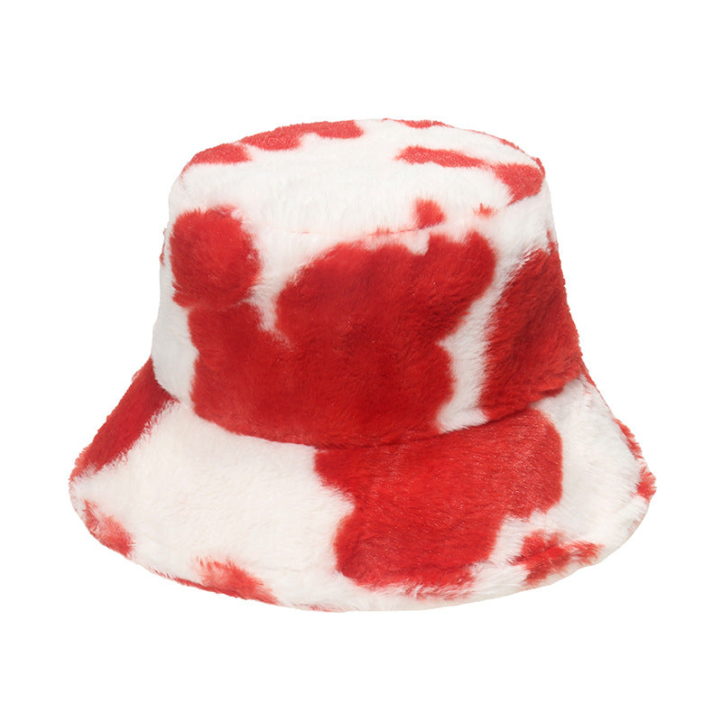 Wholesale Black and White Cow Pattern Bucket Hat
