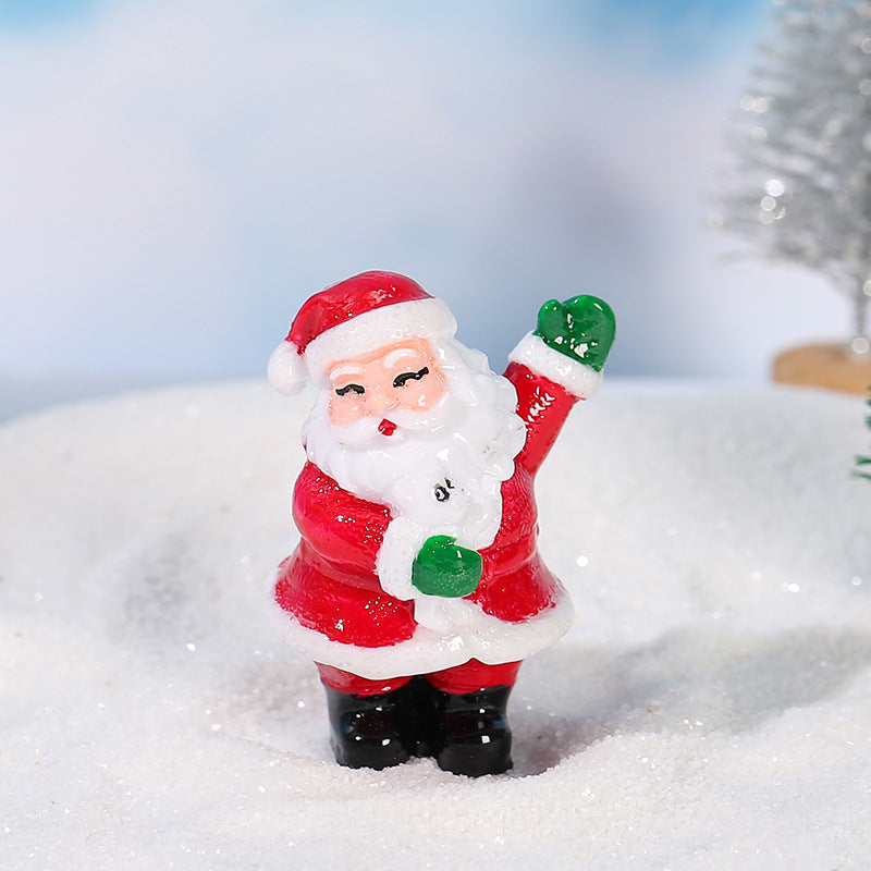 Wholesale Christmas decoration micro landscape snow scene resin ornaments