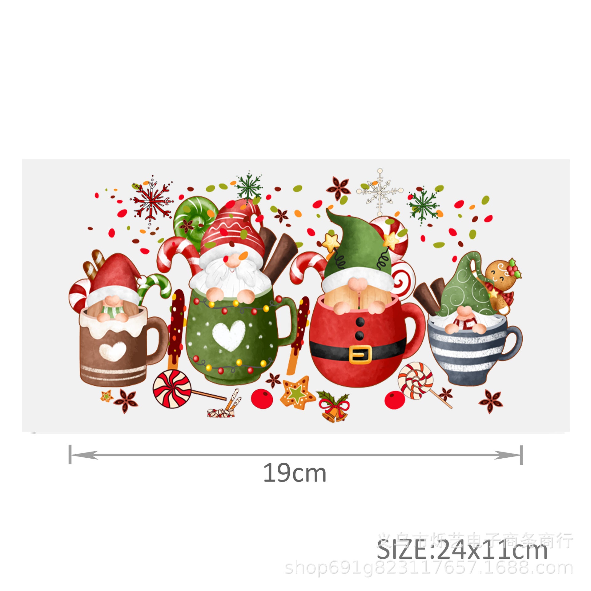 Wholesale Christmas  Snowman Drink  16oz Cup UV DTF Wraps