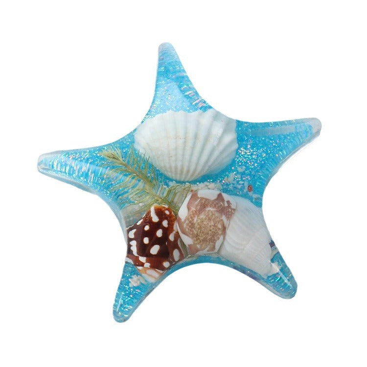 Wholesale Ocean Refrigerator Stickers Hippocampus Turtle Real Shell Starfish