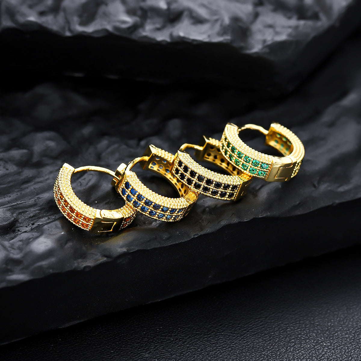 Wholesale  Rock Diamond Earrings  Men's Earrings