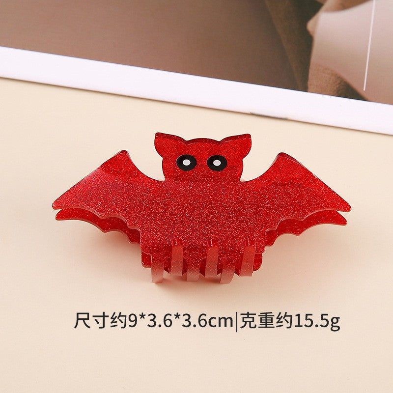 Wholesale Dark Style PVC Pumpkin Ghost Shark Claw Hair Clip  Creative Hair Accessory For Resale