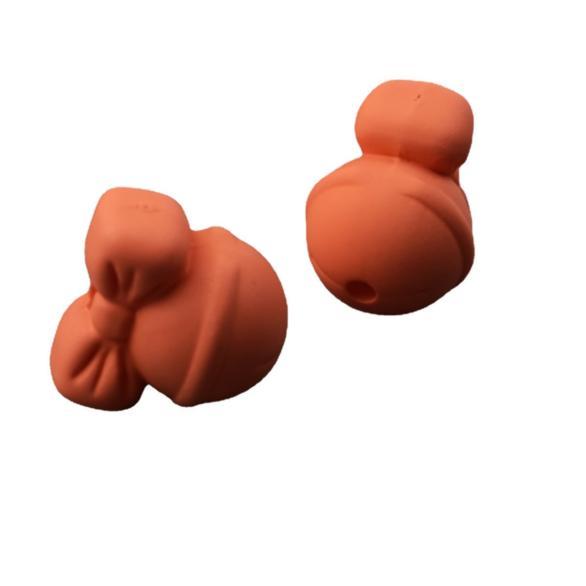 Wholesale 100PCS/PACK Colorful Rubber Bells Straight Hole Acrylic Beads