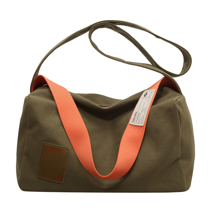 Wholesale Contrast canvas crossbody bag