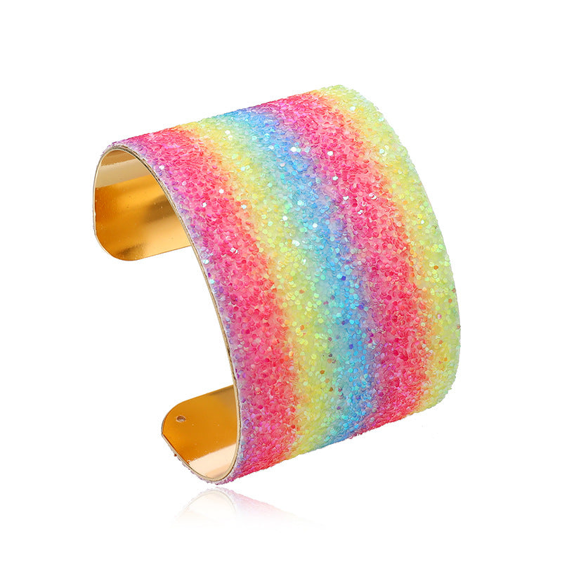 Wholesale Creative Glitter Gradient Color Brilliant Bracelet