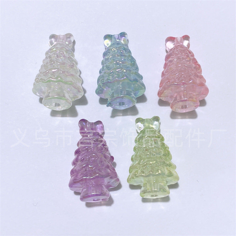 Wholesale 200PCS Acrylic Starry Sky Luminous Christmas Tree Christmas Bells DIY Beads